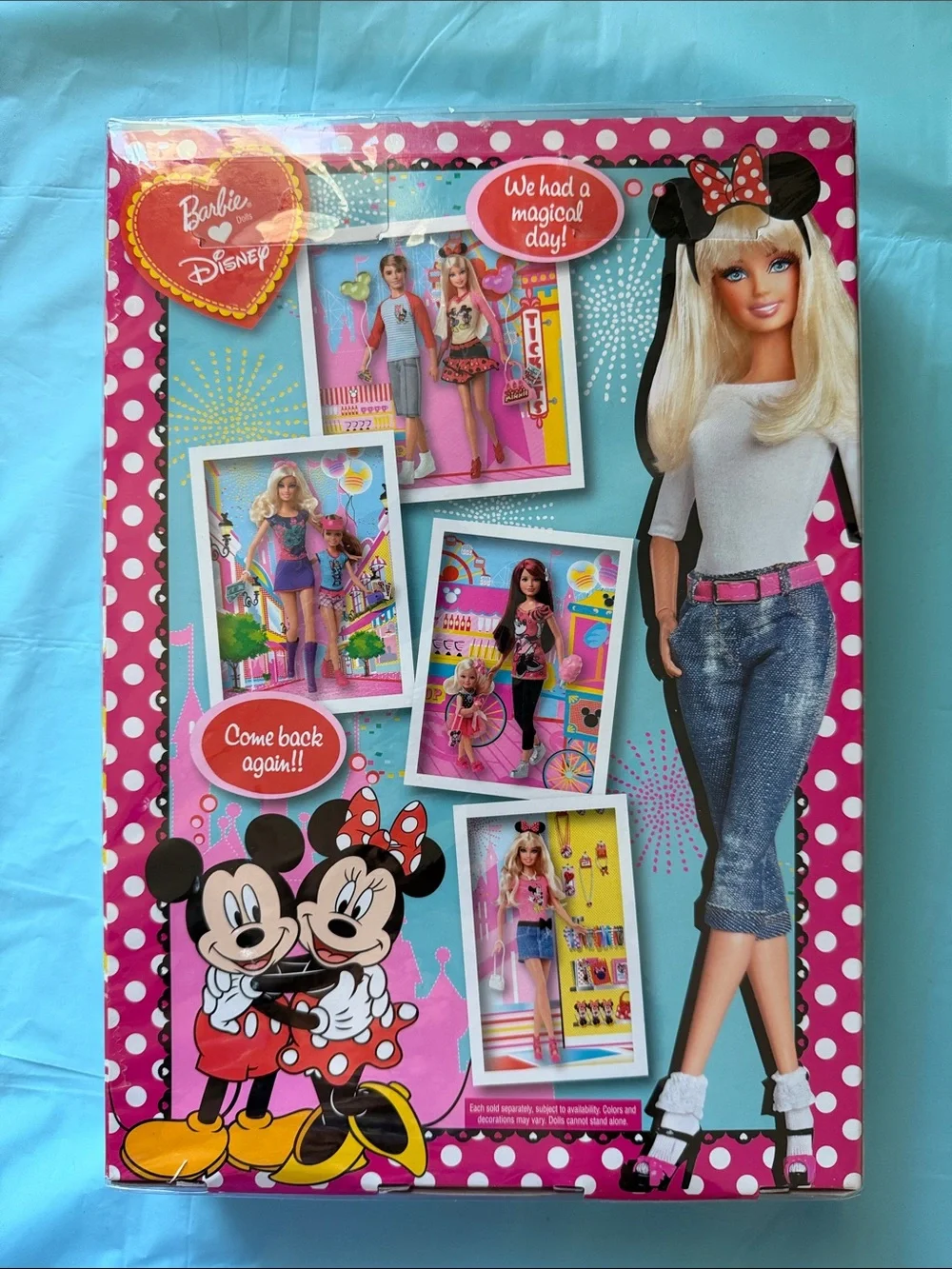 Mattel Barbie & Ken Minnie Mouse Outfit Doll Set - Pink, Red, Yellow